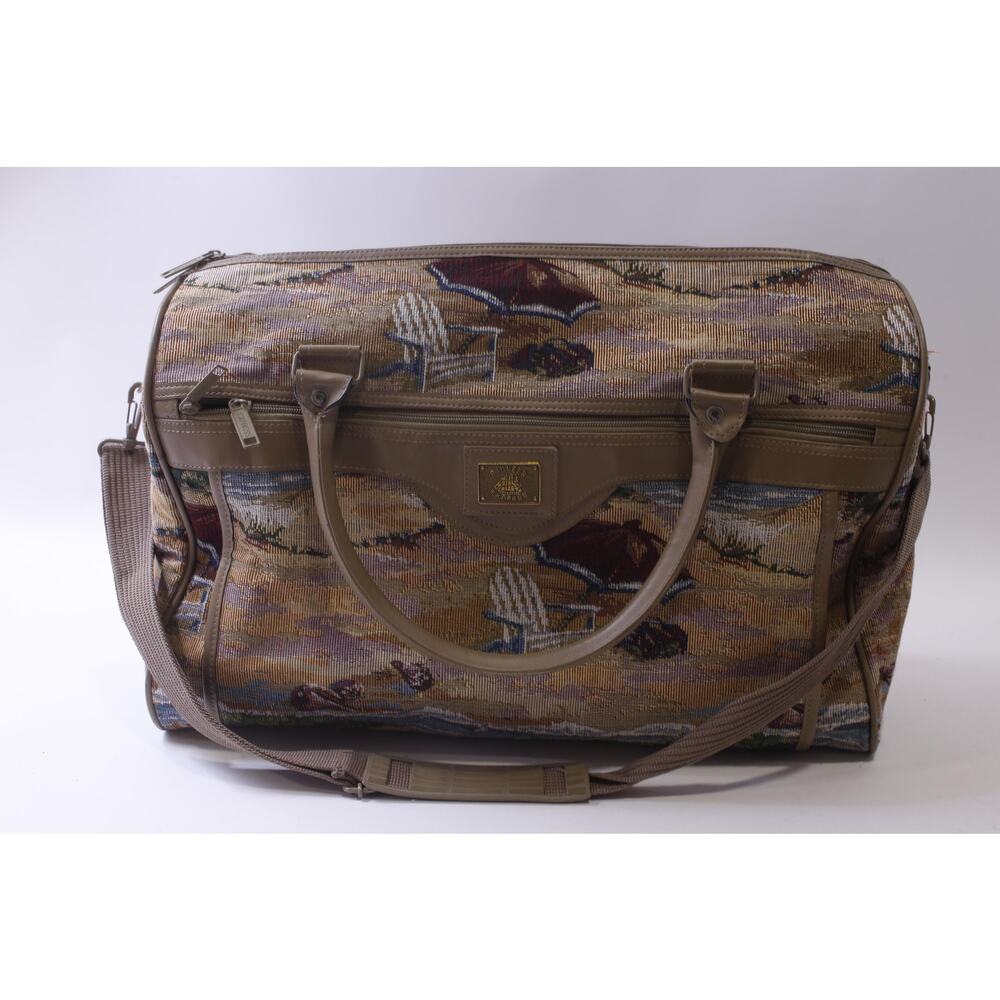 Pioneer Express, Embroidered Beach Theme, Duffel Bag, Tapestry Design, Shoulder